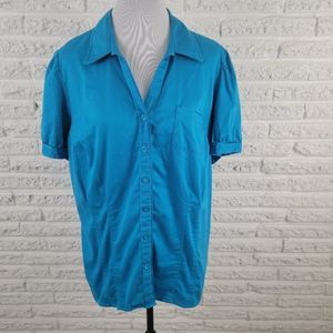 ⭐️Lane Bryant Womens Shirt 18/20 Short Puff Sleeve.
